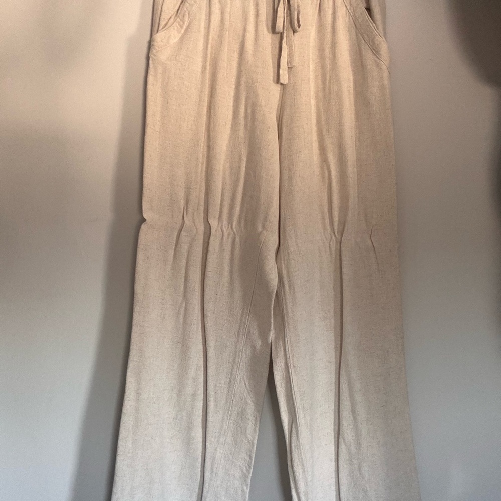 Tie Front Linen Pants